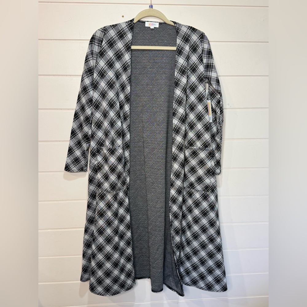 Lularoe Sarah Cardigan size small Plaid